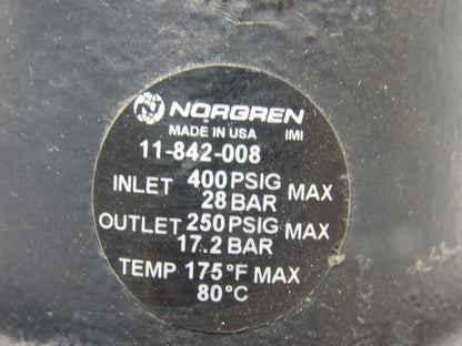 Norgren 11-842-008 400 PSI MAX Pneumatic Pressure Regulator 1" Ports