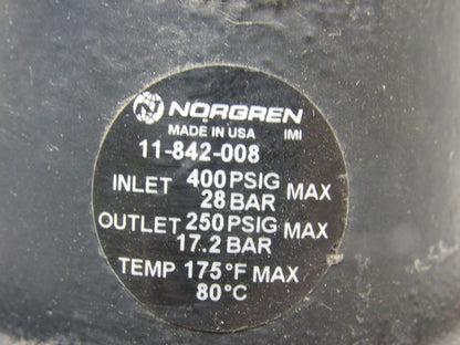 Norgren 11-842-008 400 PSI MAX Pneumatic Pressure Regulator 1" Ports