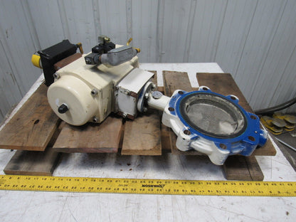 EL-O-Matic ESA 350/3A Valve Controller W/Grinell LC-8170-3 6" Butterfly Valve