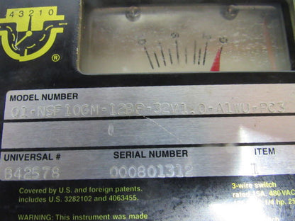 UFM 01-NSF10GM-12BP-32V1.0-A1WU-PC3 Type 4 0-10GPM Flow Meter