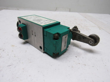 A-B Allen Bradley 802M Limit Switch w/ Actuator Arm & Indicator Lights