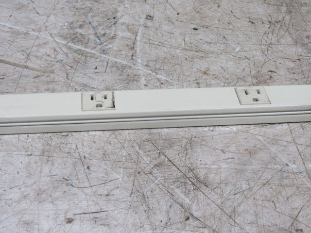 Hubbell 20GB606IV 6' 1-Circuit 15A 12 Outlets Metal Track Ivory Lot of 3