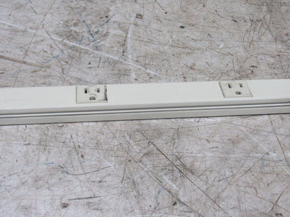 Hubbell 20GB606IV 6' 1-Circuit 15A 12 Outlets Metal Track Ivory Lot of 3
