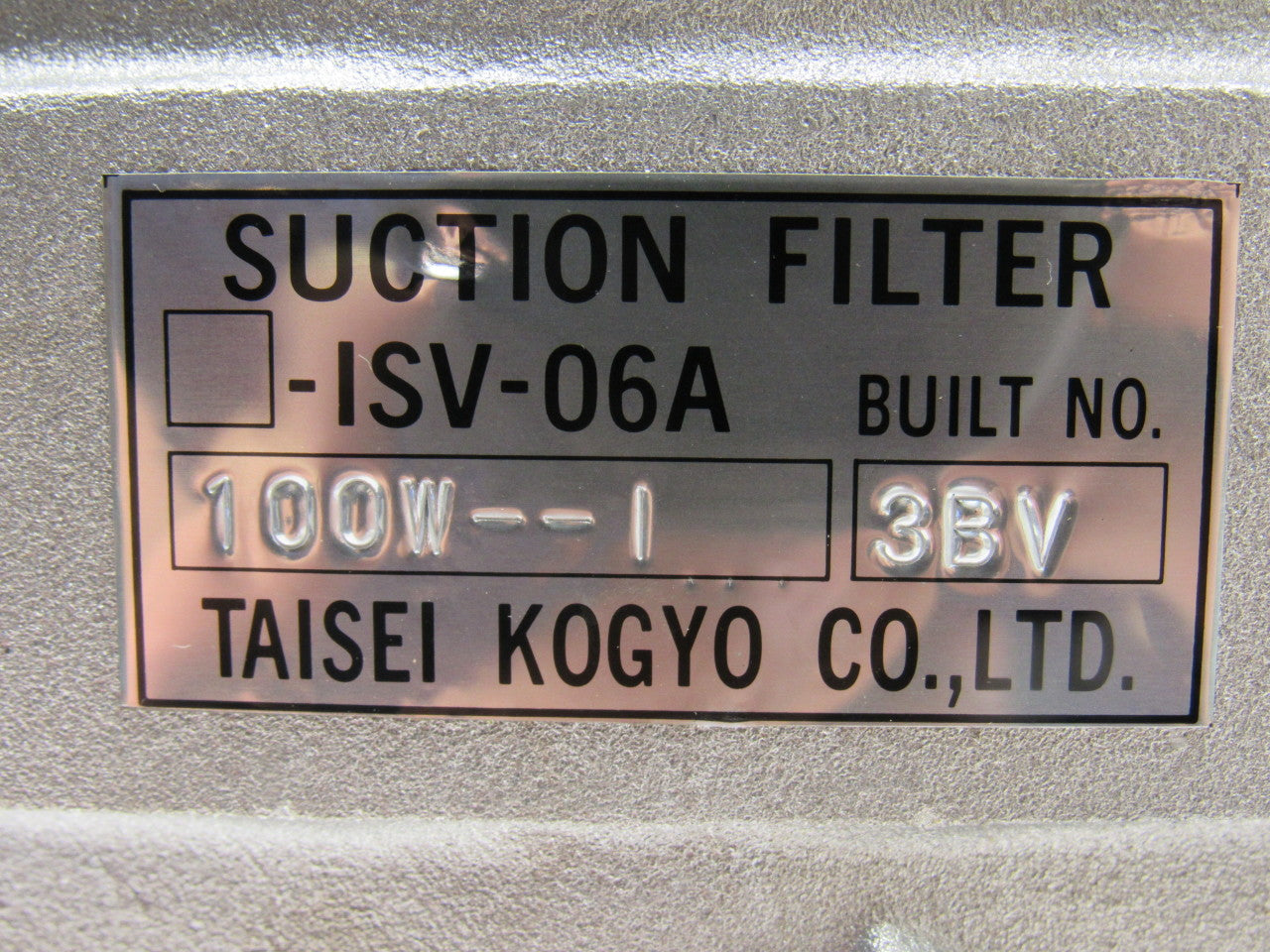 Taisei Kogyo ISV-06A-100W Hydraulic Suction Filter  Element Housing 3/4" Ports