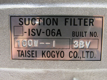 Taisei Kogyo ISV-06A-100W Hydraulic Suction Filter  Element Housing 3/4" Ports