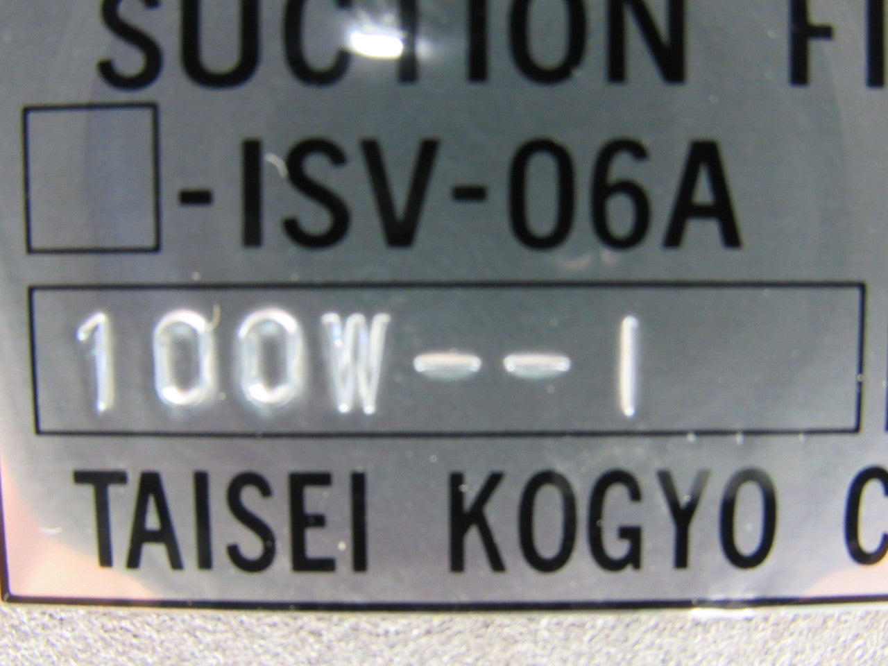 Taisei Kogyo ISV-06A-100W Hydraulic Suction Filter  Element Housing 3/4" Ports