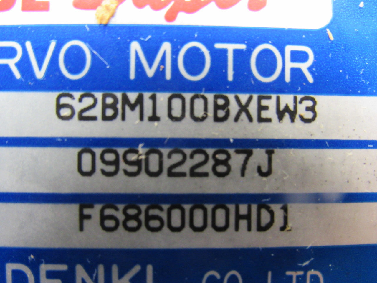 Sanyo Denki 62BM100BXEW3 Servo Motor For Hitachi Seiki CNC Lathe CA23 Z-Axis