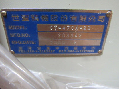 Exact CT-470A-2D 470 mm Horizontal Hydraulic Indexing Table 41mm Thru Hole