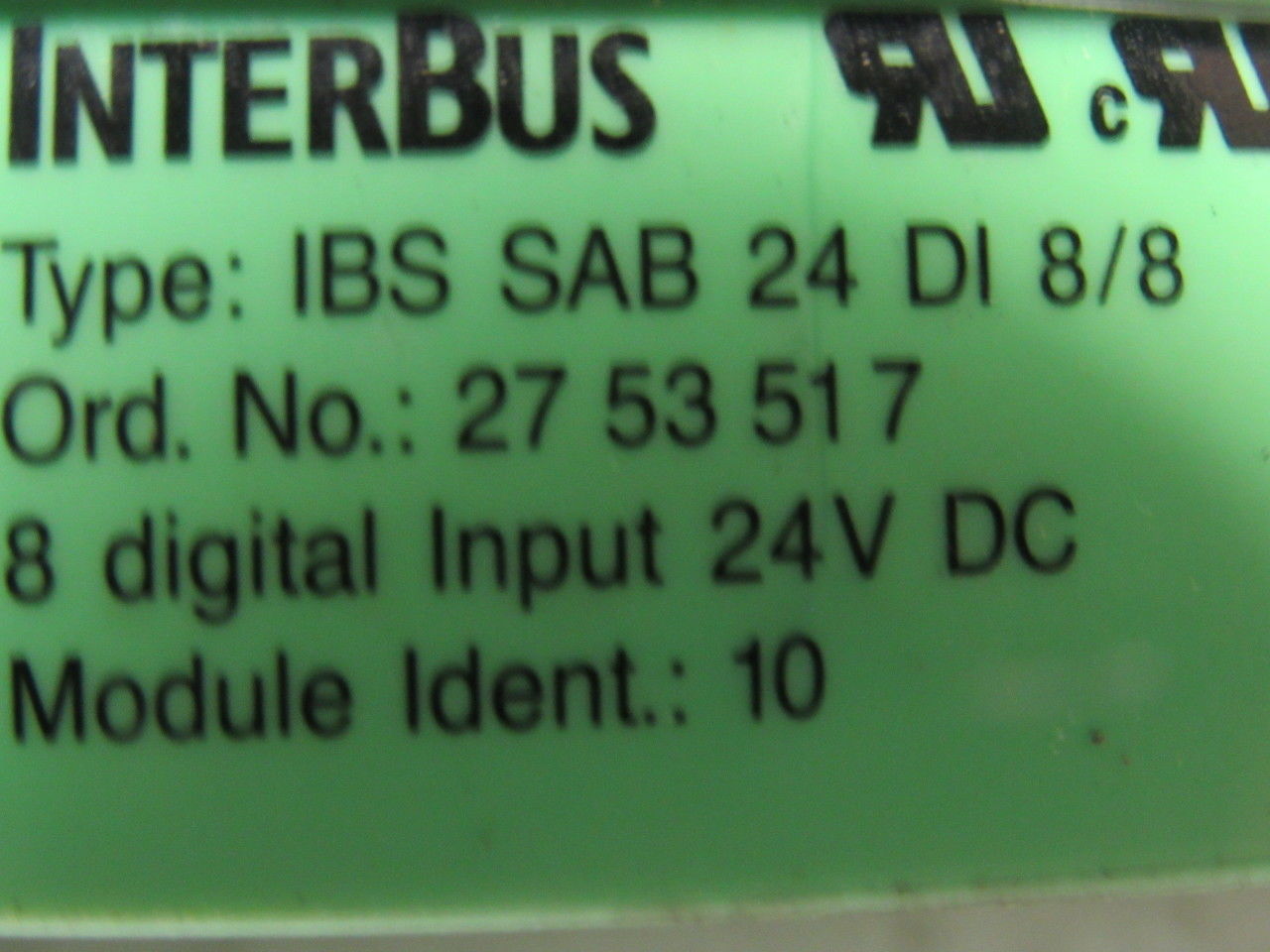 Phoenix Contact IBS SAB 24 DI 8/8 2753517 Interbus 8-Channel 24V DC Module