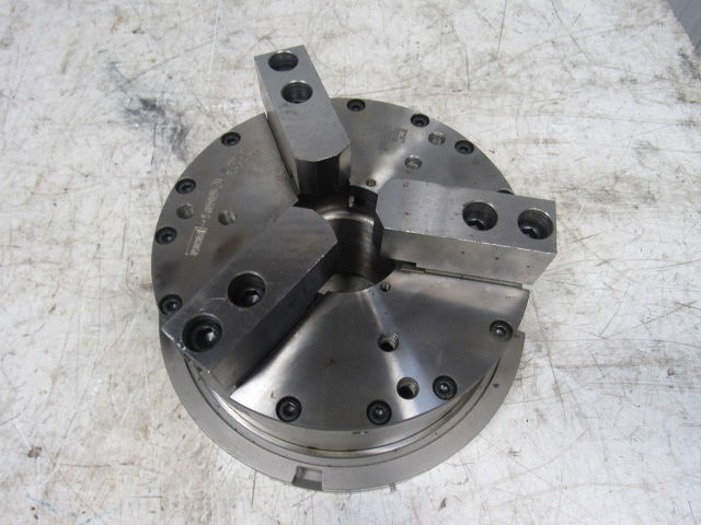 MMK Seiki EA8-10-78 10 3 Jaw CNC Lathe Hydraulic Chuck 64mm Bore Thru-Hole"