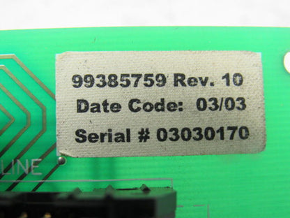 Ingersoll Rand 99374449 Rev. 2 99385759 Rev.10 PC Circuit Board For Slot Rack
