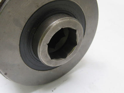 Conveyor Pulley Drum Roller Crowned 16"BFx4-1/8"Dia. Steel 1-1/16" Hollow Hex