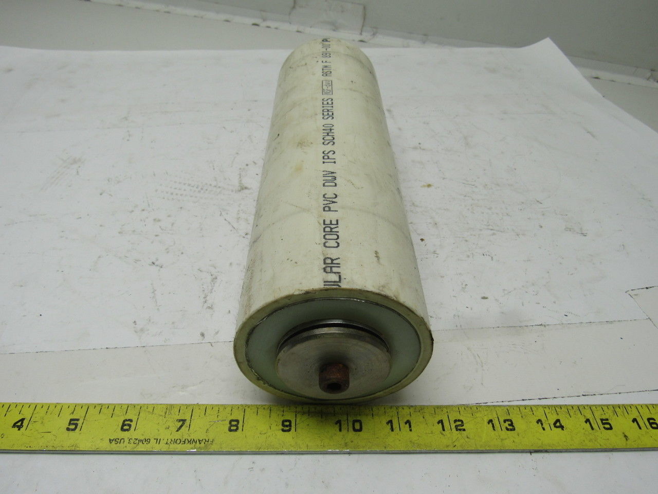 Conveyor Side Guide Roller 11"L x 3-1/2" Dia PVC Plastic