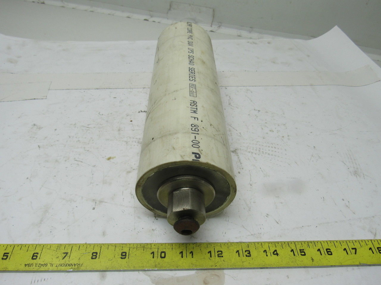 Conveyor Side Guide Roller 11"L x 3-1/2" Dia PVC Plastic