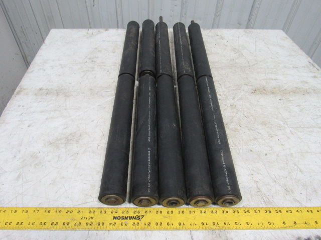 Plexco IPS2" 2-1/2" Diameter Conveyor Double Roller 37-1/2" OAL lot of 5