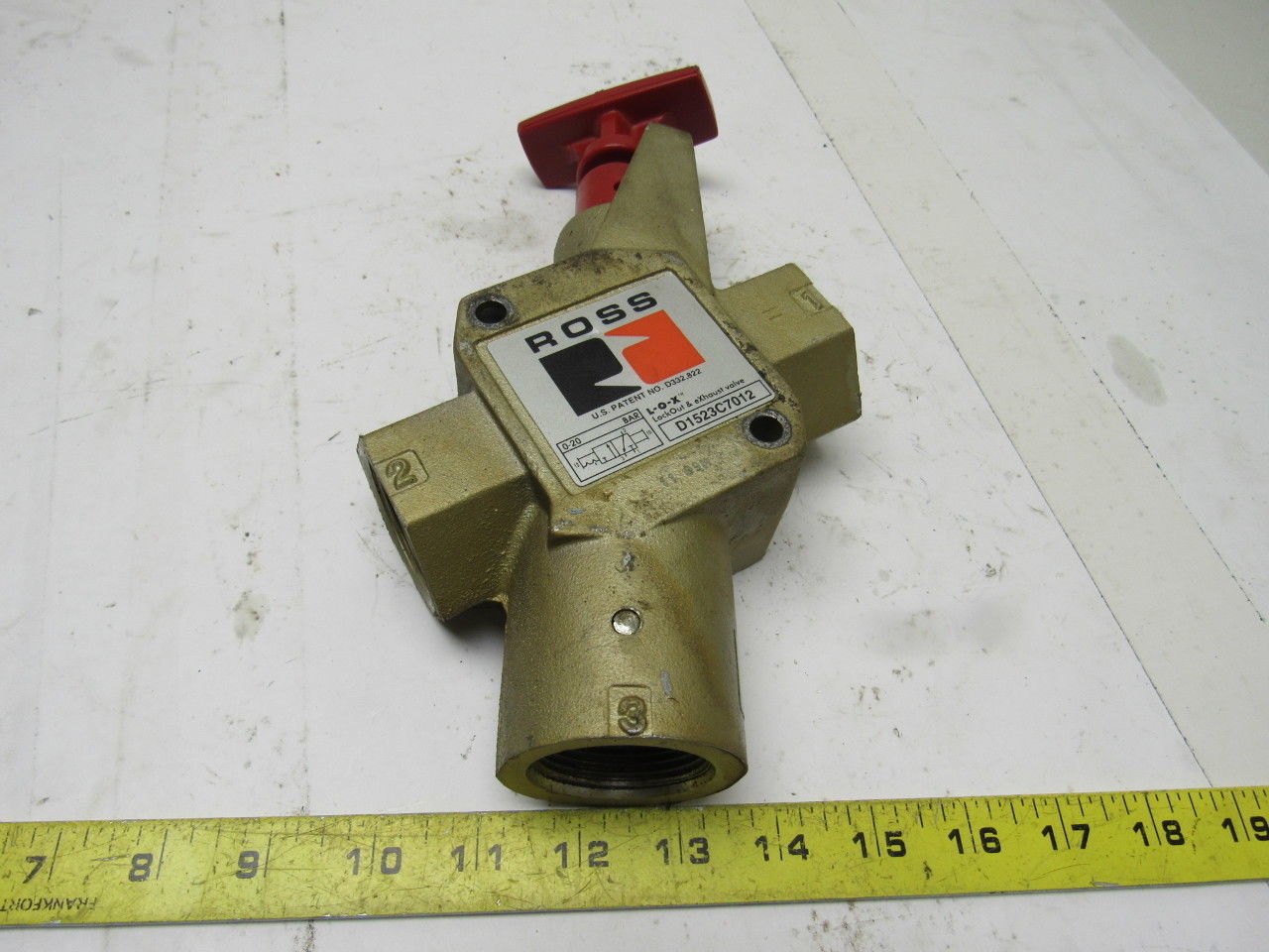 ROSS D1523C7012 Air Dump Valve Lockout  1-1/4" NPT 0-20 Bar