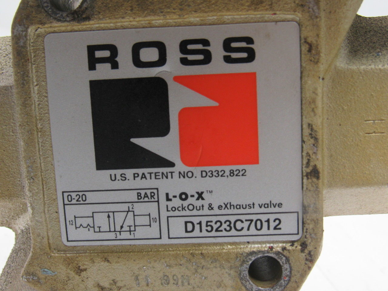 ROSS D1523C7012 Air Dump Valve Lockout  1-1/4" NPT 0-20 Bar