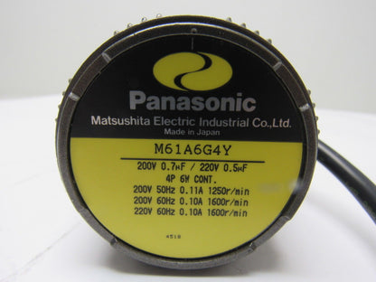 Panasonic M6GA18B_M61A6G4Y 200V 0.7 µF 4P 6W  Continuous Operation Gear Motor