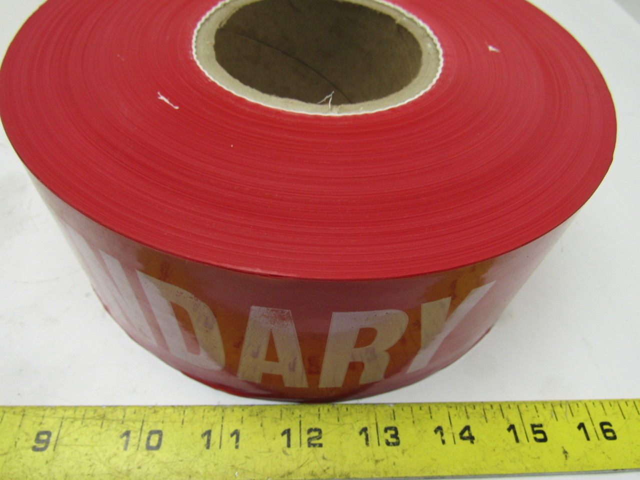 Barricade Tape "Electrical Boundary" 3"x 1000' White on Red Lot of 2