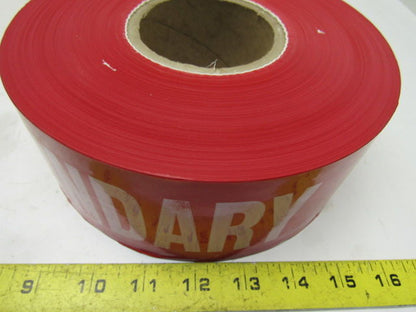 Barricade Tape "Electrical Boundary" 3"x 1000' White on Red Lot of 2