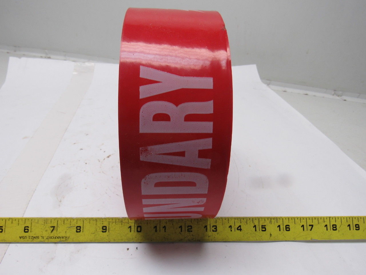 Barricade Tape "Electrical Boundary" 3"x 1000' White on Red Lot of 2