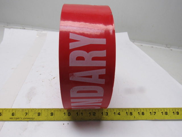 Barricade Tape "Electrical Boundary" 3"x 1000' White on Red Lot of 2