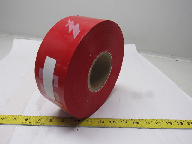 Barricade Tape "Electrical Boundary" 3"x 1000' White on Red Lot of 2