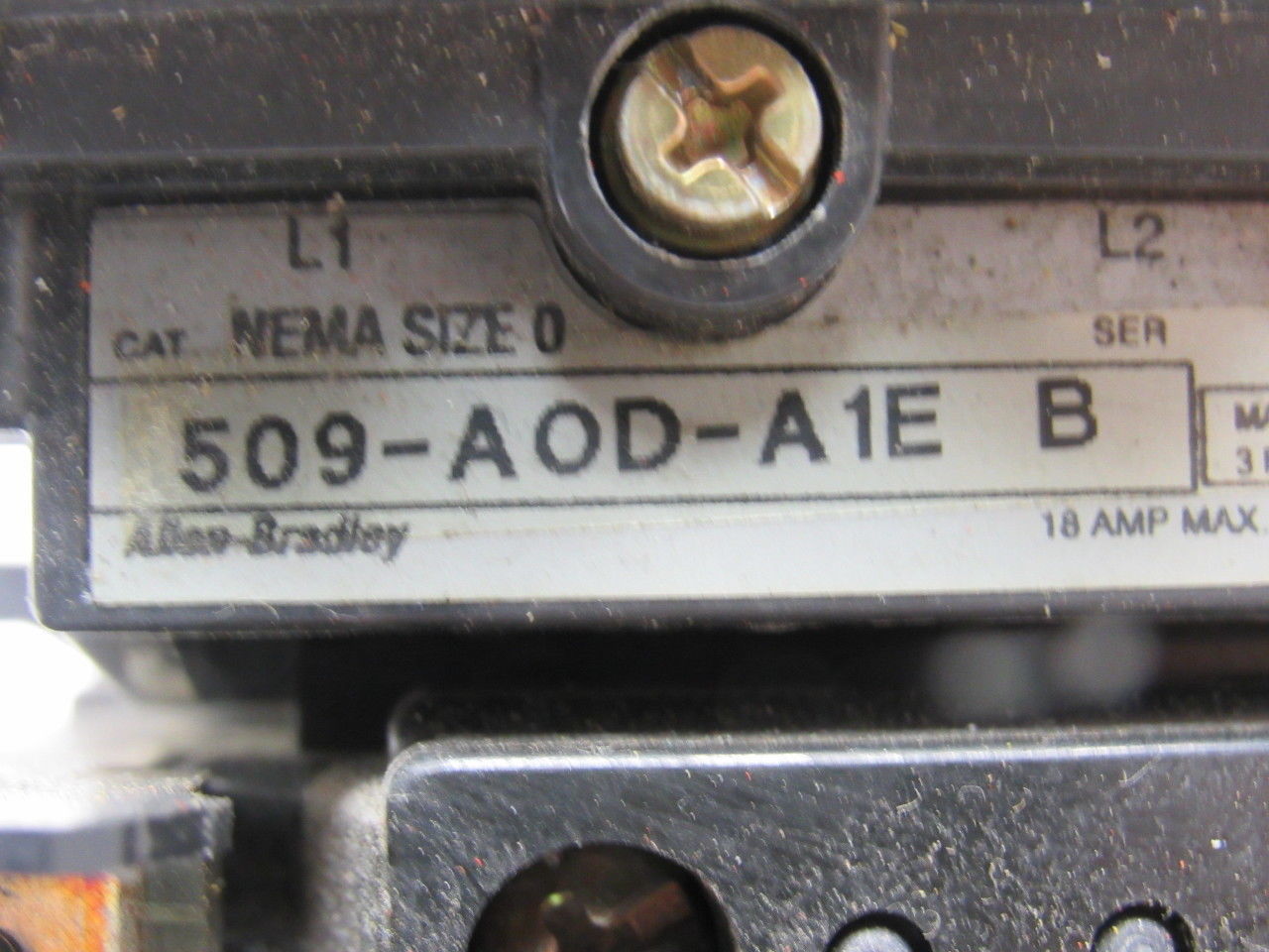 A-B Allen Bradley 509-AOD-A1E Ser B Size 0 Motor Starter Contactor 120V Coil