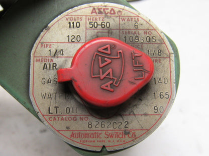ASCO 8262C22 110/120V 50/60Hz AGWO Solenoid 1/4" Pipe Lot Of 3
