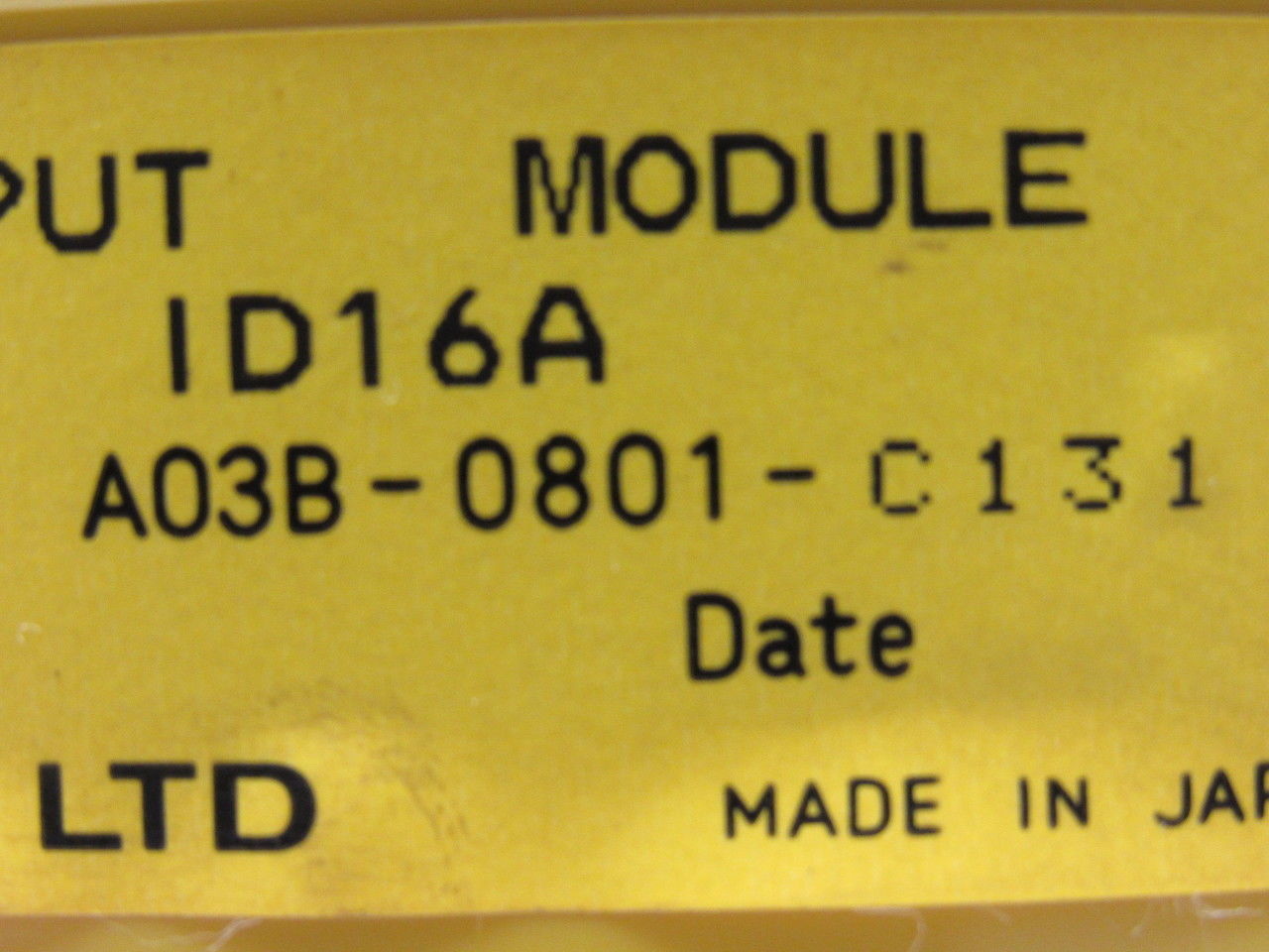 Fanuc A03B-0801-C131 ID16A 24VDC Input Module