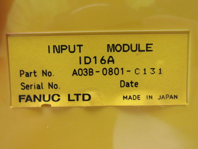 Fanuc A03B-0801-C131 ID16A 24VDC Input Module