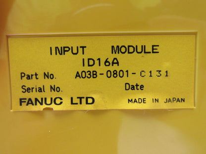 Fanuc A03B-0801-C131 ID16A 24VDC Input Module