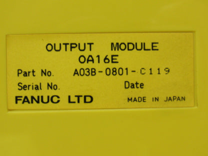 Fanuc A03B-0801-C119 OA16E AC 240V 2A Output Module