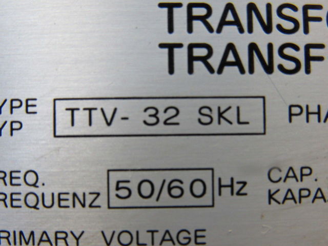 Fuji Electric TTV-32 SKL 380-480V Pri 220-200V Sec 32KVA 3Ph 50/60Hz Transformer