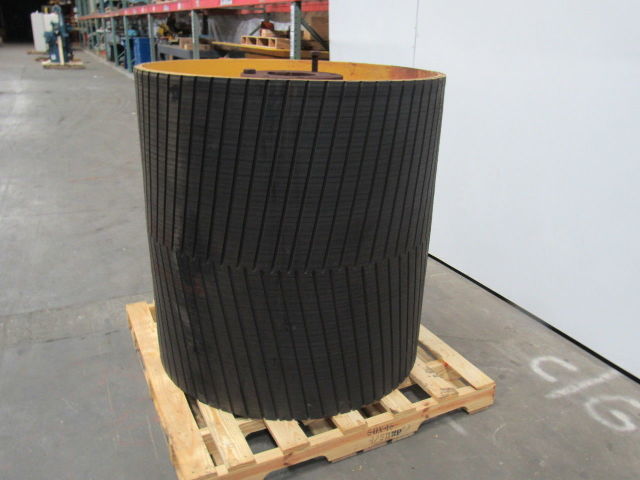 PPI 42"W x 41"D Conveyor Drum Drive Pulley W/Herring Bone Lagging 7 Bore