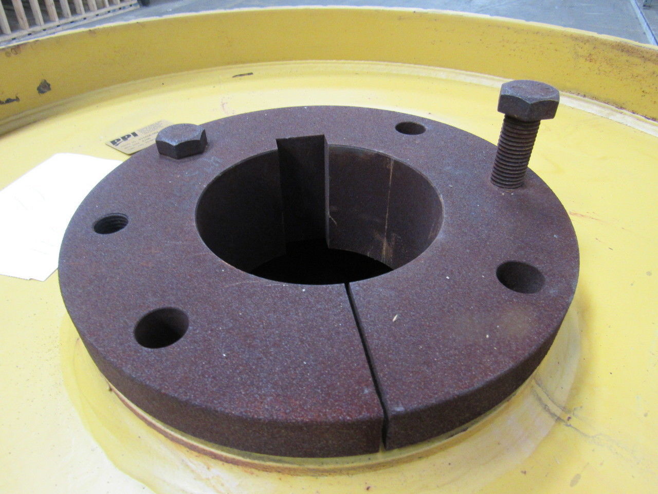 PPI 42"W x 41"D Conveyor Drum Drive Pulley W/Herring Bone Lagging 7 Bore
