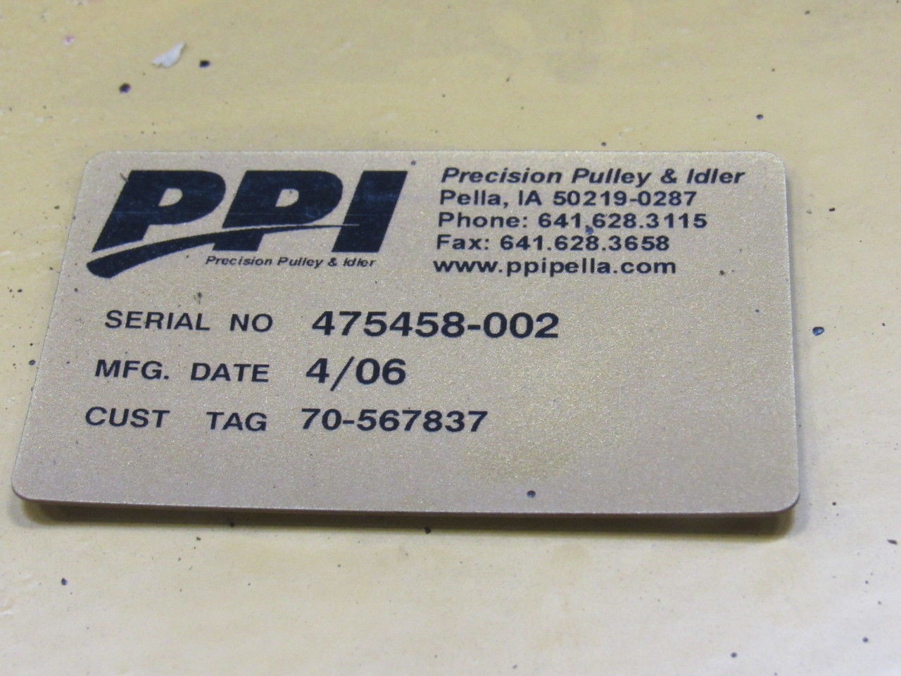 PPI 42"W x 41"D Conveyor Drum Drive Pulley W/Herring Bone Lagging 7 Bore