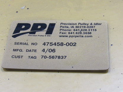 PPI 42"W x 41"D Conveyor Drum Drive Pulley W/Herring Bone Lagging 7 Bore