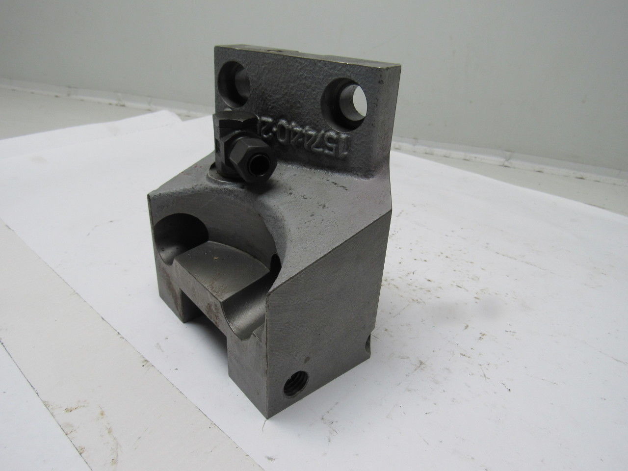 1574-440-204-0 CNC Lathe Tooling Holder 2" Wide Angled Block 20mm Wide Alignment