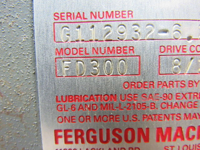 Ferguson Drive FD-300_6SFM_HQVD-A-56C Left Hand 90° Gear Reducer Drive 60:1  3H
