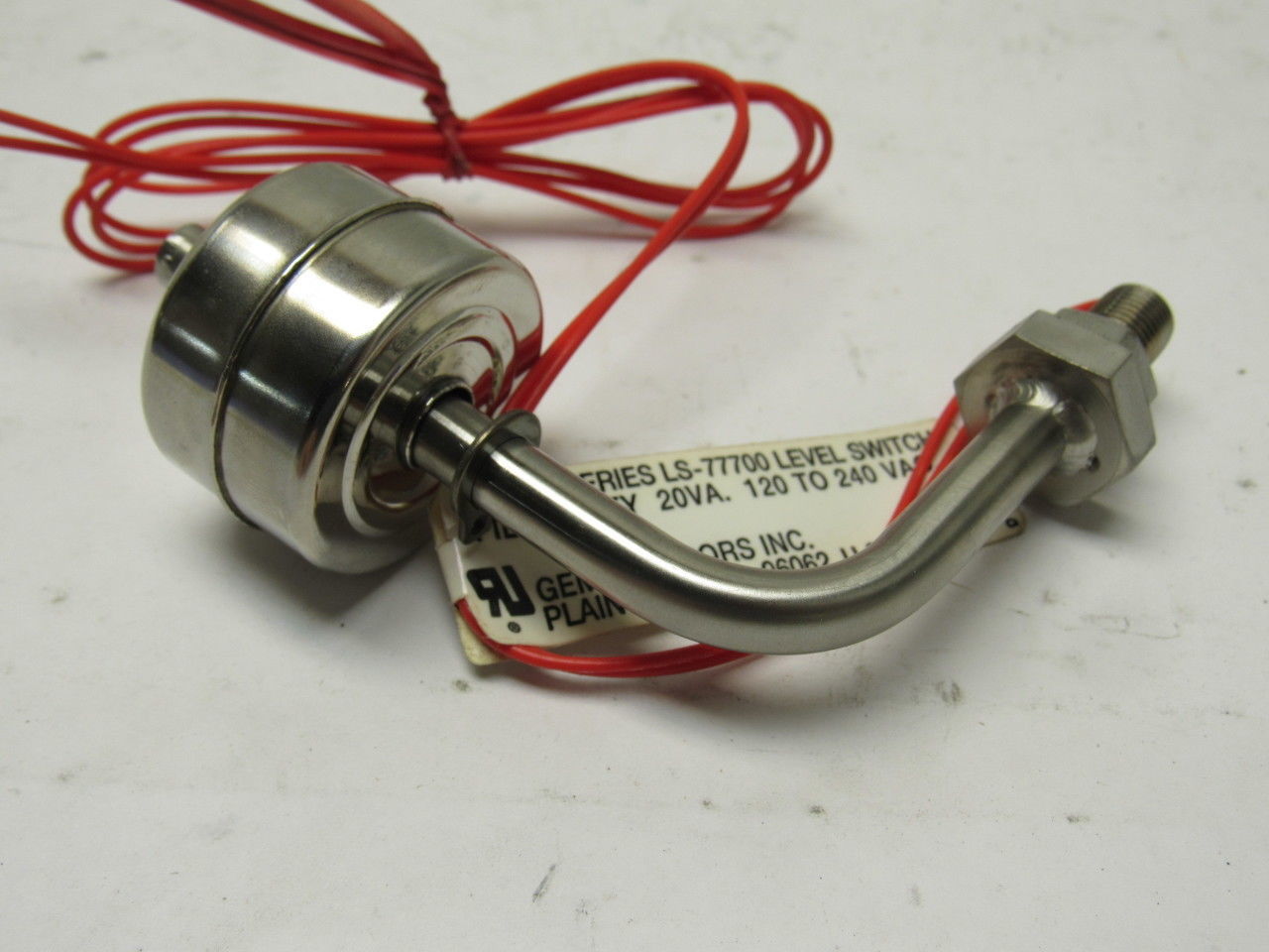 Cole-Parmer 07187-22 Stainless Steel Bent Steam Float Switch 20VA 120 to 240VCA