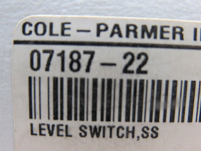 Cole-Parmer 07187-22 Stainless Steel Bent Steam Float Switch 20VA 120 to 240VCA