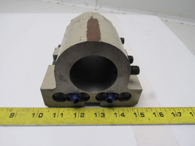 2 Bore CNC Turning Center Lathe Turret Tool Holder Block Coolant Thru"