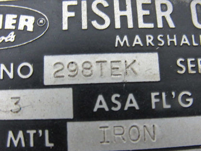 Fisher Controls 298TEK 3" Flange Mount Back Pressure Regulator 175 PSI MAX