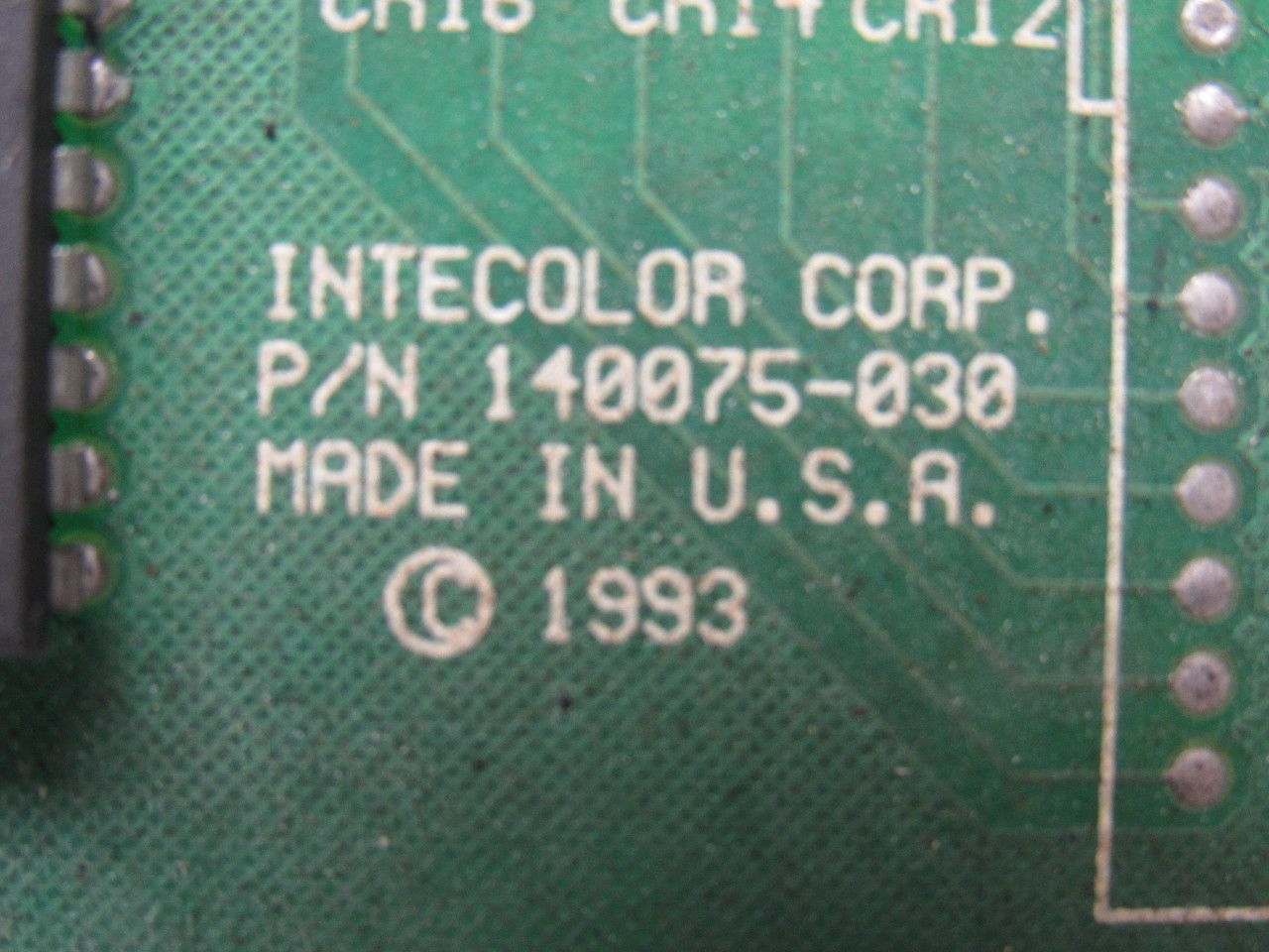 Intecolor/Allen Bradley 140075-030 Circuit Board w/Key Pad Operator Interface