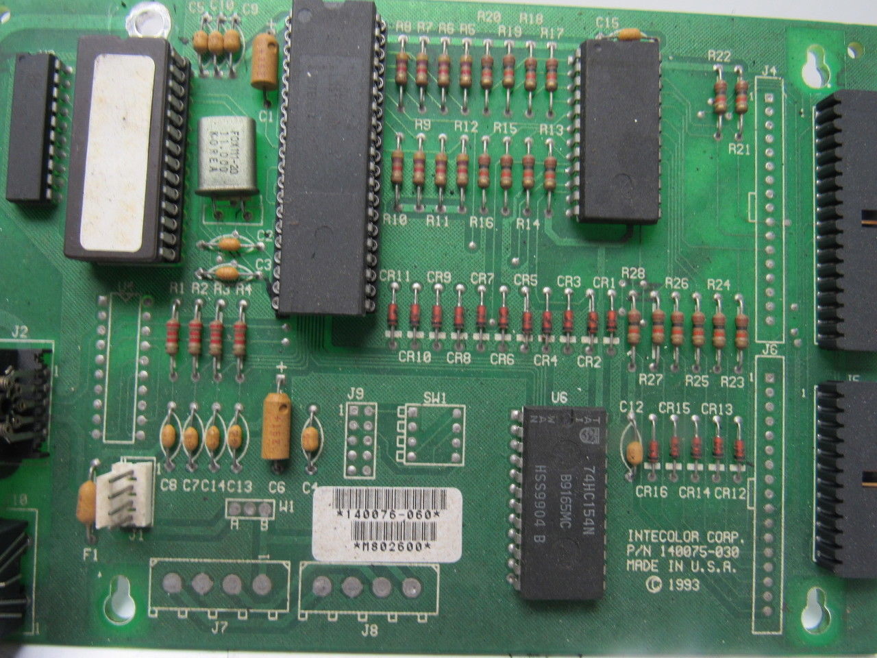 Intecolor/Allen Bradley 140075-030 Circuit Board w/Key Pad Operator Interface
