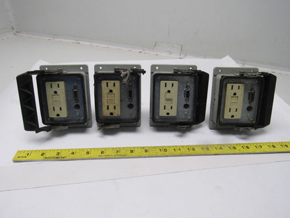 IME 23499 Enclosure Panel Interface Connector w/ GFI Outlet No Lid Lot of 4