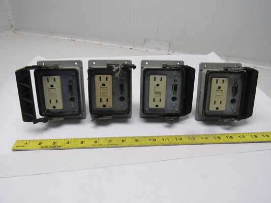 IME 23499 Enclosure Panel Interface Connector w/ GFI Outlet No Lid Lot of 4