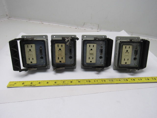 IME 23499 Enclosure Panel Interface Connector w/ GFI Outlet No Lid Lot of 4