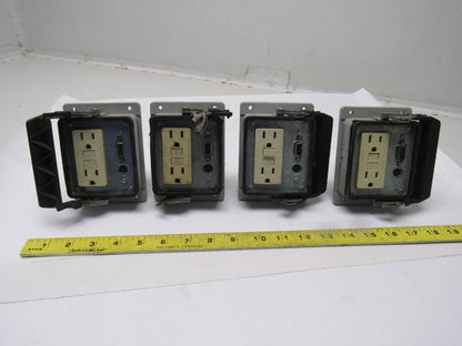 IME 23499 Enclosure Panel Interface Connector w/ GFI Outlet No Lid Lot of 4